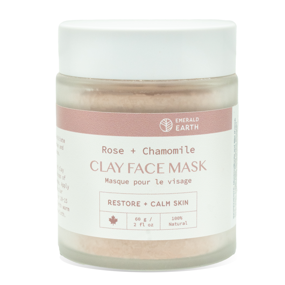 Rosehip + Chamomile Clay Face Mask for sensitive skin