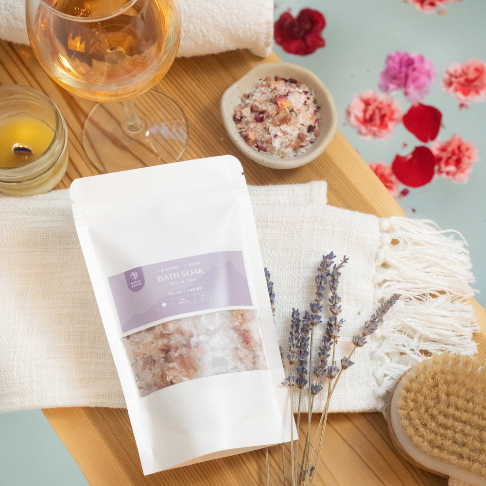 Relaxing Bath Salts with Lavender + Rose
