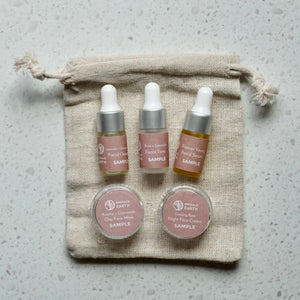 natural facial products mini sample size