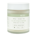 kelp and green tea clay face mask to detox oily skin