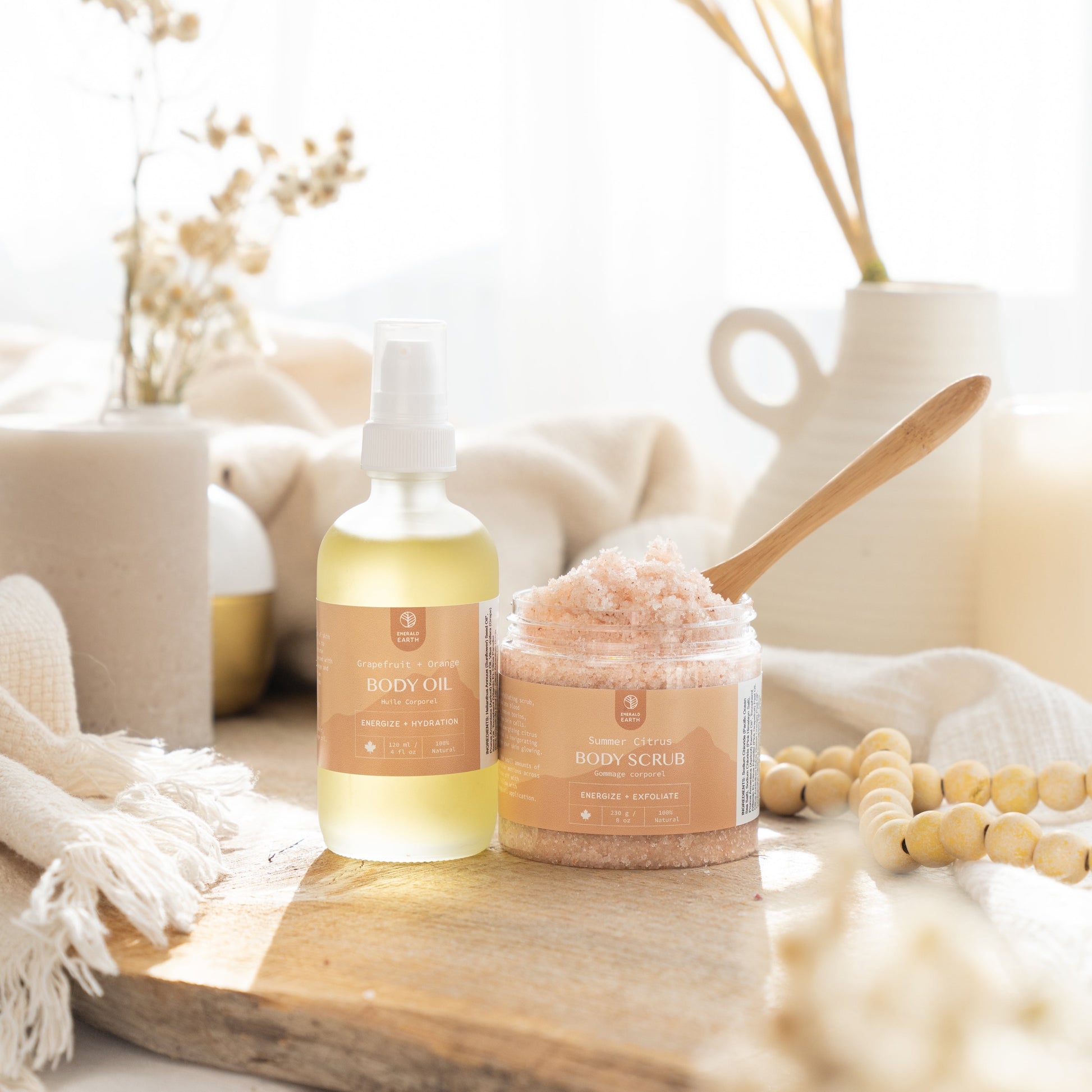 summer citrus body skincare set