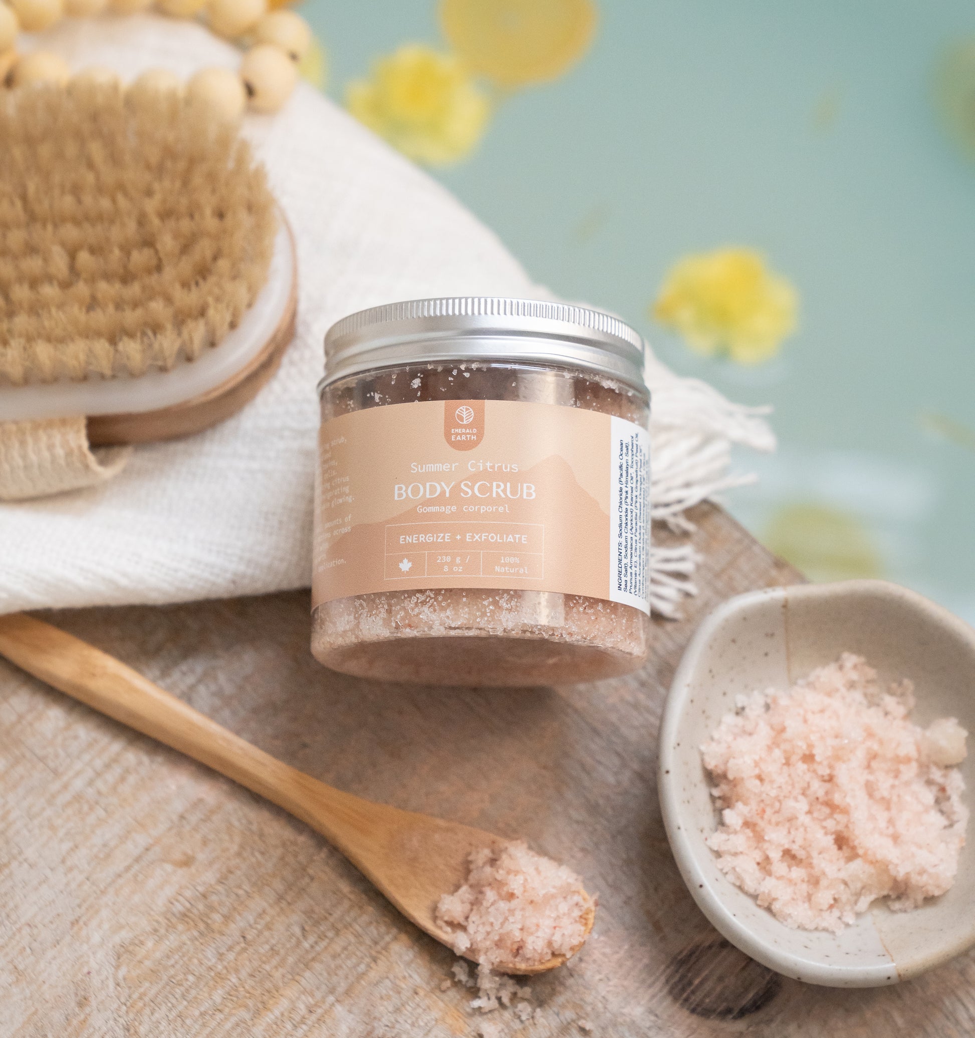 energizing and exfoliating citrus salt body scrub