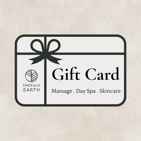 Emerald Earth Organic Spa Gift Card for massage, spa and skincare.