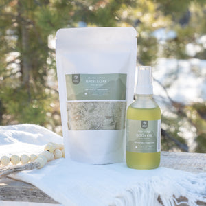 cedar and sage bath and body care made in Canada
