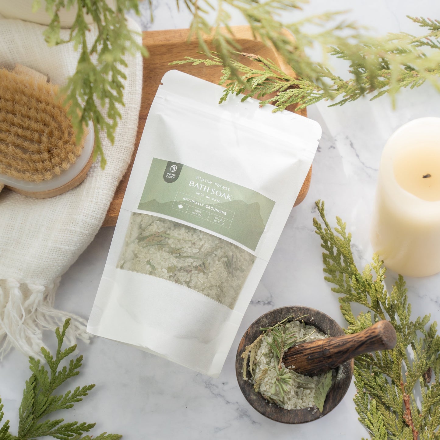 cedar and sage forest bath soak made in Canada