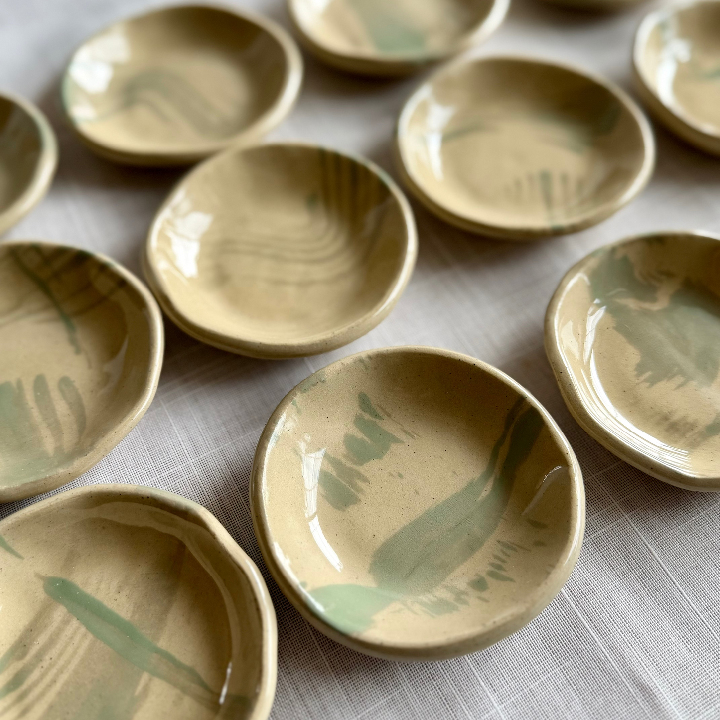 Green Ceramic Dish For Facial Care