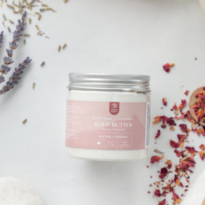 wild rose and lavender body butter made in Canada