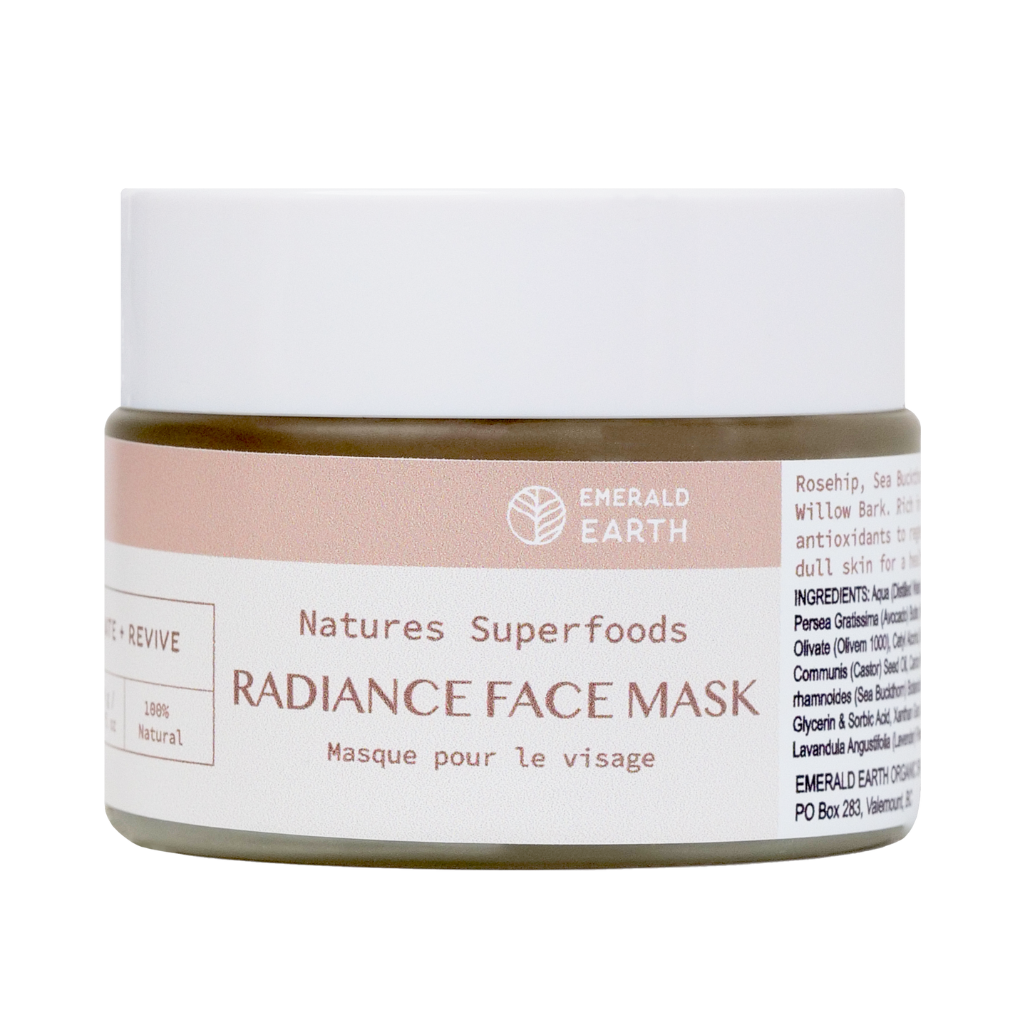 Radiance Superfoods Face Mask all natural ingredients