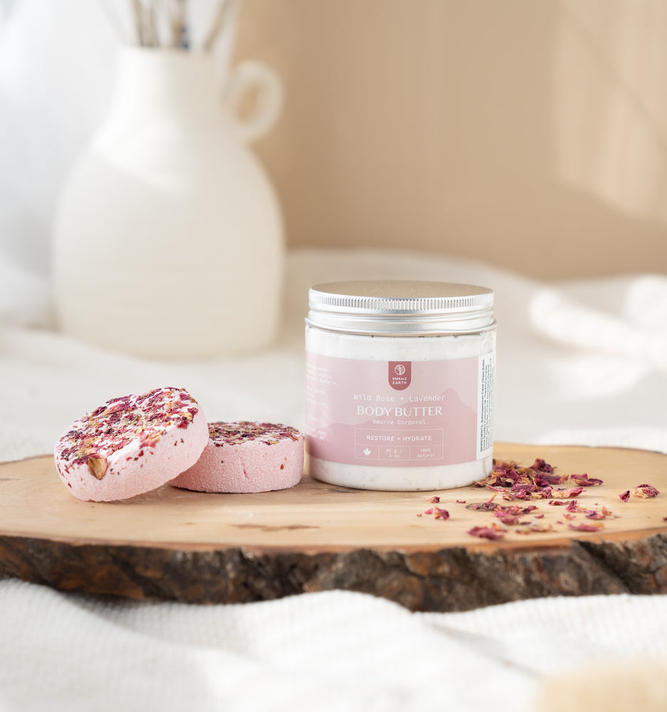 wild rose and lavender bath and body care