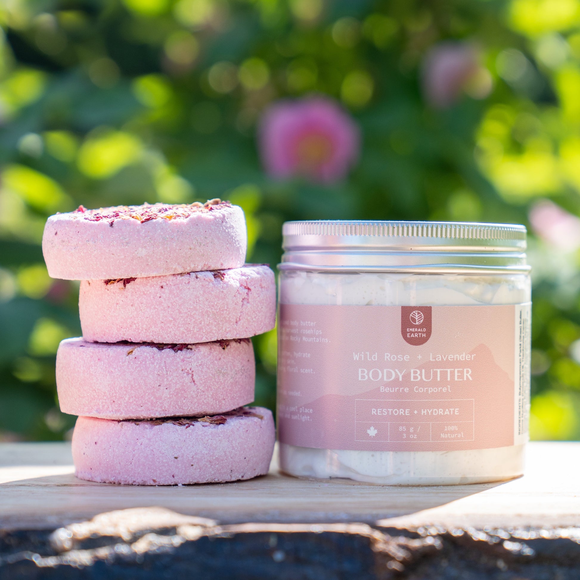 Rose Bath Bombs and Rose Body Butter Gift Set Made In Canada