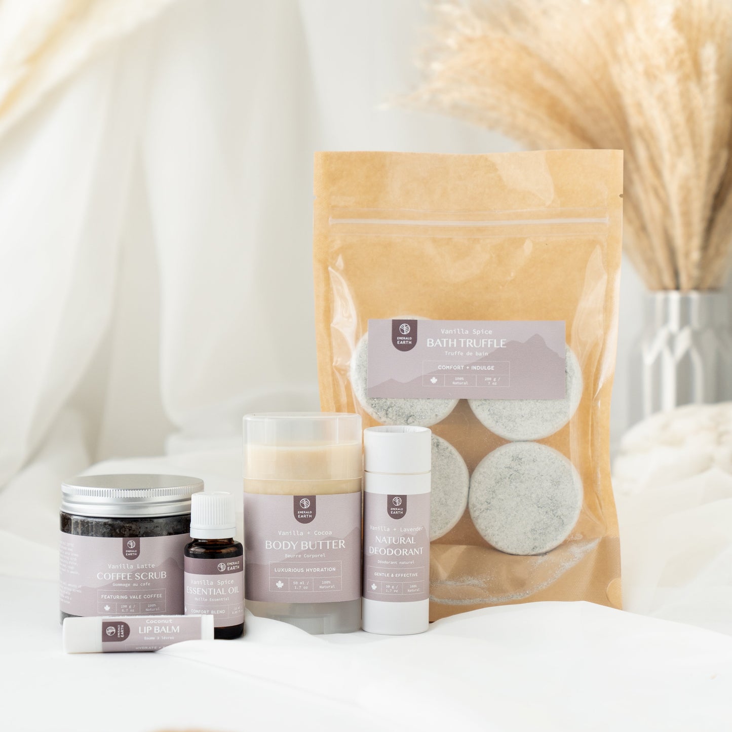warm vanilla spice winter skincare collection