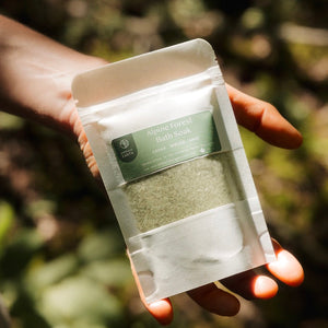 mini bath soak alpine forest