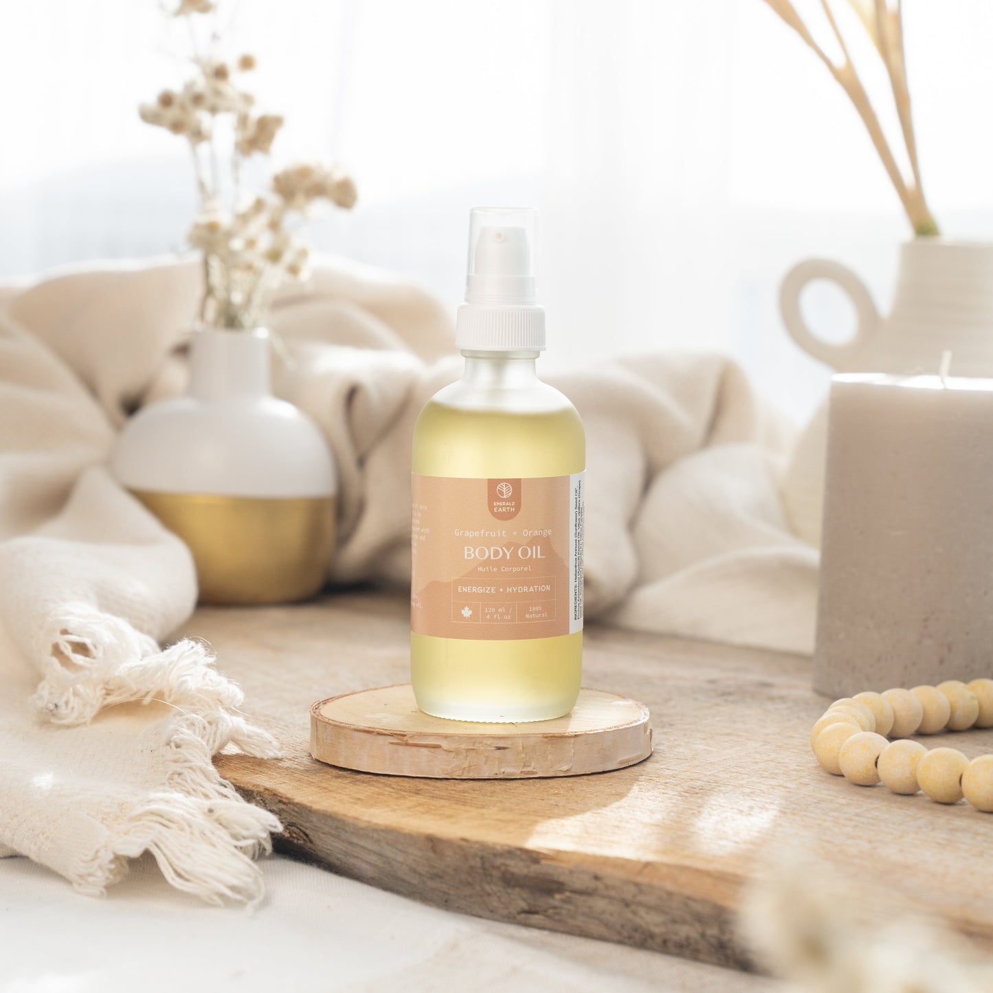 moisturizing body oil made in Canada