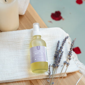 
            
                Load image into Gallery viewer, emerald earth lavender and ylang ylang body oil
            
        
