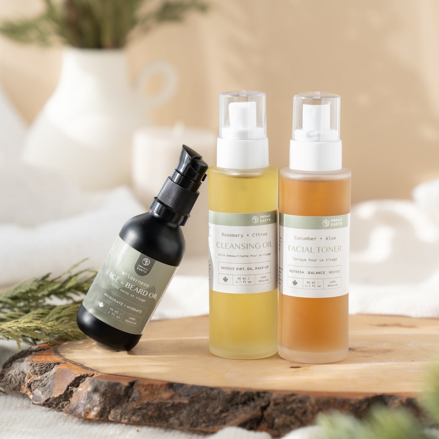 mens daily facial care kit by emerald earth