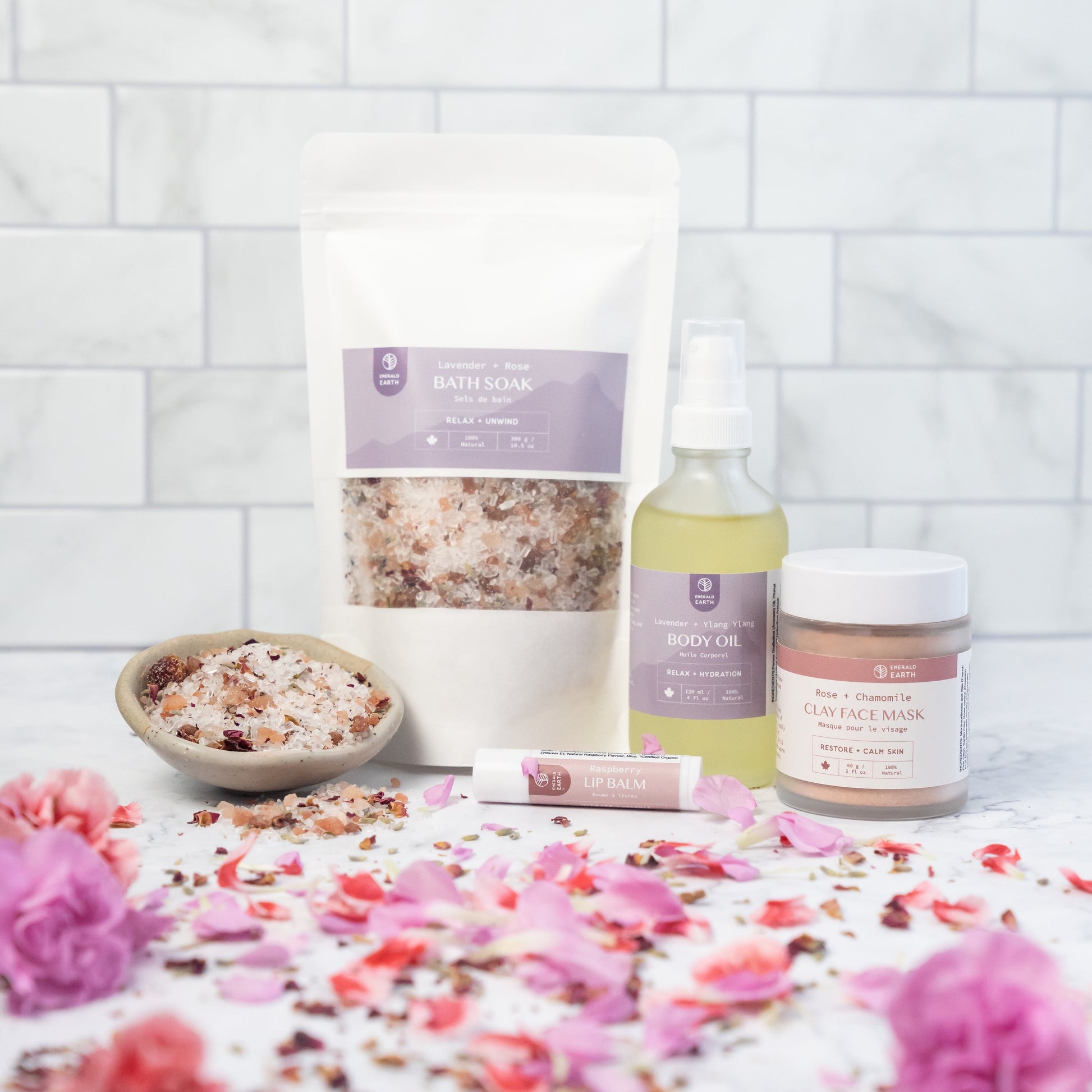 at home spa day skincare products